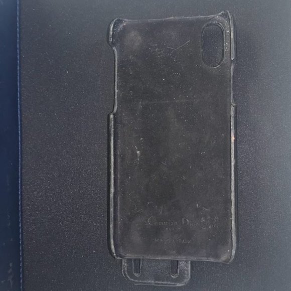 CHRISTIAN DIOR Calfskin Stripe iPhone X/XS Case Black - Picture 4 of 6